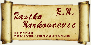 Rastko Markovčević vizit kartica